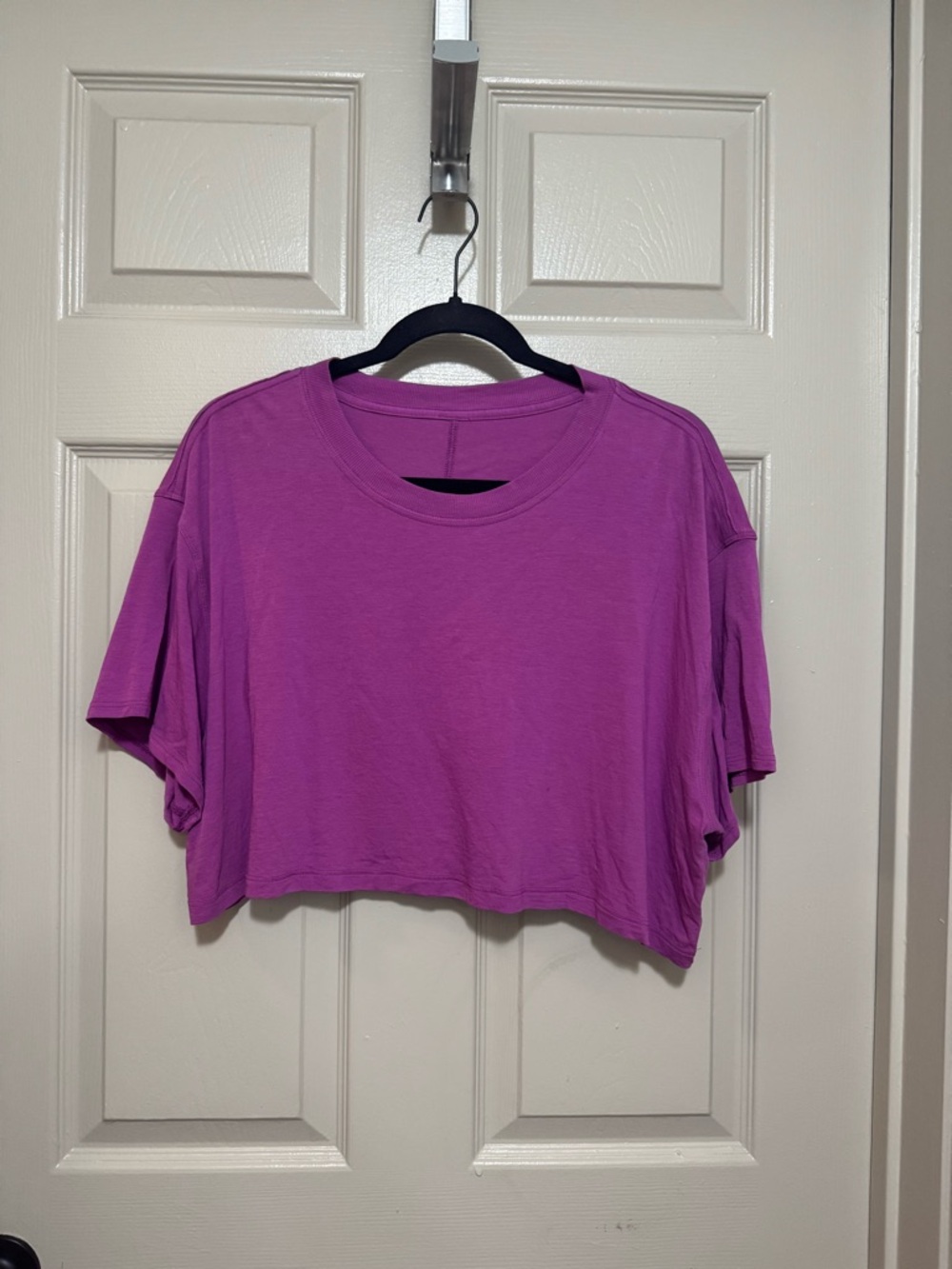 Lululemon All Yours Cropped Tee - Vivid Plum